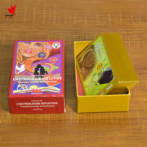 Carta da gioco tarocchi stampati personalizzati oracolo in lamina d'oro carte carta tarocchi mazzo oracolo arabica - Product Image 1