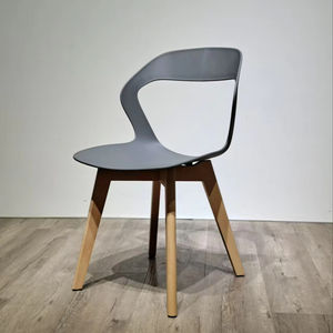 Hot Sale Modern Dining Room <b>Chairs</b> Custom Colors Beech Wooden Legs with PP Plastic Seat Portable Indoor Furniture for Home Use - Product Image 6