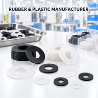 Joints en nylon transparent blanc et noir, rondelles plates en polyamide personnalisées, entretoises fines en plastique pour pièces d'équipement industriel