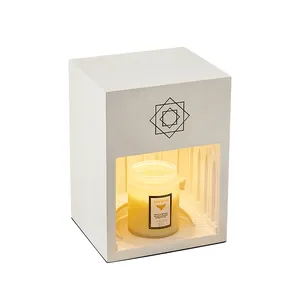 モダンで豪華なパンテオンデザインの誕生日プレゼント木製調光可能なキャンドルランプウォーマー