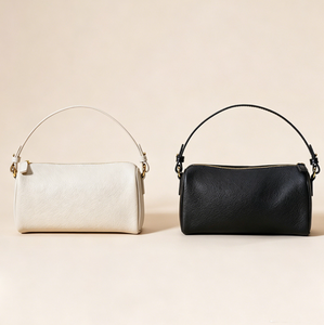 Sac messager pour femme en cuir véritable blanc, imperméable, sac bandoulière, sac à main à fermeture éclair, sac à bandoulière pour un usage quotidien - Product Image 2