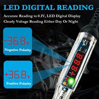 Outil de diagnostic de circuit pour voiture camion Testeur LCD Digital Display Long Probe Pen Automobile Diagnostic Repair Tools