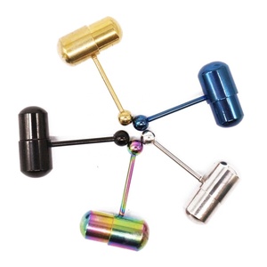 how to change phone from vibrate to ring PVD Rainbow Vibrating Barbell Tongue Ring 14G 16mm main image 1