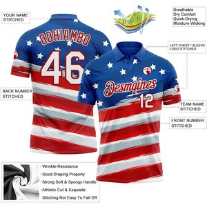Custom Mens Golf Polo Shirt Personalized Short Sleeve Quick Dry Polyester Sport Shirt For Boys And Men With Digital Printing - Product Image 2