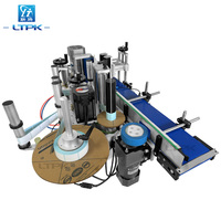 Machine d'étiquetage de bouteilles rondes semi-automatique de bureau LTPK-150F, double face, en acier inoxydable, pour les autocollants, l'eau, les aliments, les cosmétiques