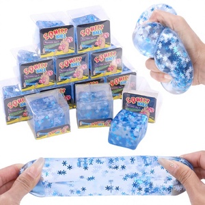 Balle anti-stress en TPR en forme de flocon de neige de 5 cm, jouet souple en sucre de malt, pour soulager le stress et la décompression, pour filles - Product Image 2