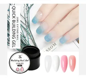 Gel de construção macio para unhas, esmalte para unhas em 4 cores, gel de construção para unhas, 10ml UV LED para unhas