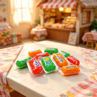 SuperLoves Chewing-gum Fruité Effet Tatouage au Sucre Durée de Conservation 12 Mois Cool Bite Boîte à Capuchon Rouge 10.75x60pcs Vente en Gros OEM