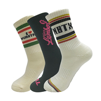 Chaussettes de sport Cool Design classique Logo de tricot personnalisé Chaussettes confortables de haute qualité pour hommes