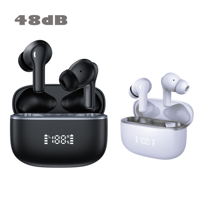 ANC ENC In-Ear Earbud with Digital Display JL Chipset 6-Mic Hybrid Noise Cancellation