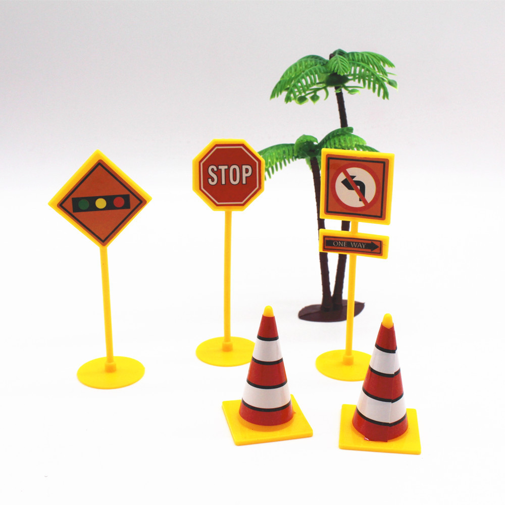Miniature Panneaux De Signalisation – 24 Pièces Accessoires Barrière Routière – Maison De Poupée Et Déco Gâteau