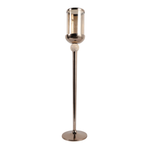 Contemporary Glass Floor Hurricane Candle Holder For Pillar Candles And Table Centerpieces - Product Image 4