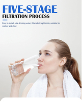 Système de filtration d'eau domestique portable à 5 étapes à bas prix, filtre à eau par osmose, filtre à eau pour toute la maison