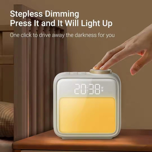 Lampada da tavolo sveglia Led orologio per svegliare la luce notturna per simulare alba e tramonto atmosfera colorata - Product Image 5
