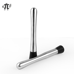 Herramientas Profesionales para Bar para Mezclar Bebidas Mojito, Pilon de Nylon con Ranuras para Frutas para Uso Doméstico, Triturador de Acero Inoxidable - Product Image 4