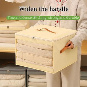 Clear Window <b>Storage</b> <b>Box</b> Stackable Closet Organizer <b>Storage</b> <b>Bins</b> for Bedding, Clothes, Blankets - Product Image 3