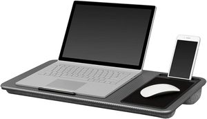 Portable Laptop Stand <strong>with</strong> <strong>Cushion</strong> for Bed and Office and Home <strong>Lap</strong> <strong>Desk</strong> <strong>with</strong> Device Ledge, Mouse Pad, and Phone Holder - Product Image 5