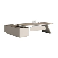 Muebles de Oficina Modernos y Contemporáneos, Escritorio Ejecutivo Hecho de Tablero de Melamina Resistente para Uso en Edificios de Oficinas