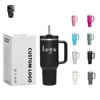Gobelet de Voyage Personnalisé en Acier Inoxydable 40 oz, Double Paroi Sous Vide, Tasse à Café en Métal Standard, Gobelet d'Aventure avec Poignée