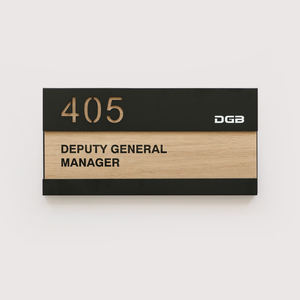 Plaque de porte de bureau moderne personnalisée EZD, numéro de pièce, plaque en bois personnalisée, plaque professionnelle, titre de poste, signalisation de bureau - Product Image 2
