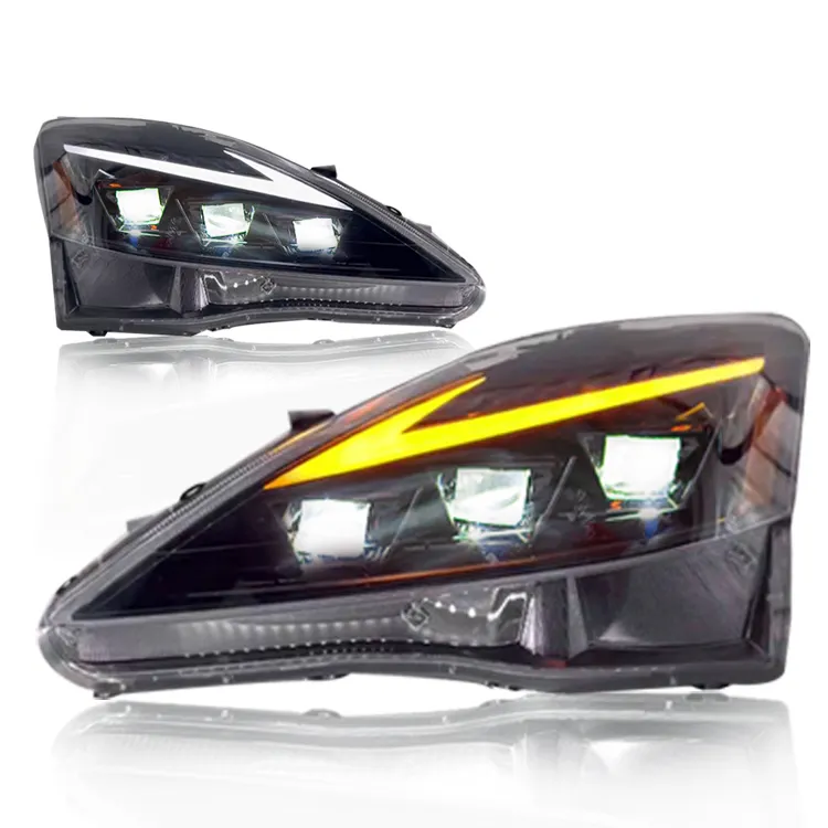 DK Motion LED ไฟหน้าสําหรับ Lexus is250 ไฟหน้า is350 is250 2006-2012 รถดัดแปลง LED ไฟหน้าอะไหล่รถยนต์