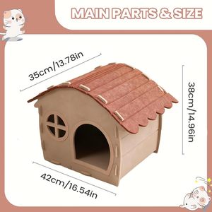 Cueva para Gatos Moderna y Sostenible, Absorbente de Sonido, de Fieltro, Plegable, Cerrada, con Diseño Impreso y Túnel de Juego Interior Acogedor - Product Image 4