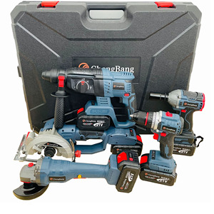 Hammer Impact Drill Brushless Angle Cordless Wrench Portable Circular <b>Saw</b> Cutting Machine Combination Tool Set - Product Image 1