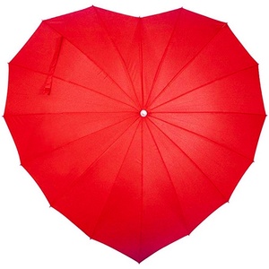 Romantic Modern Heart Shape 23-Inch Windproof <b>Umbrella</b> Custom Logo All-in-One for Wedding Valentine's Day Business Gifts Photo - Product Image 1