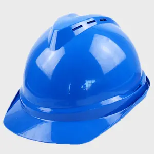 Helm Keamanan Perlindungan Konstruksi CE ABS, Helm Keamanan Industri Hitam Kuning Merah Putih Oranye Biru Muda Abu-abu