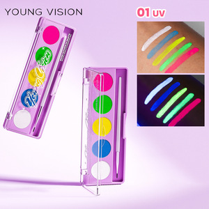 Paleta de pintura facial fluorescente UV Young Vision, 5g, soluble en agua, para maquillaje de actuaciones en escenario - Product Image 4