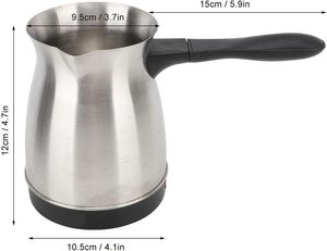เครื่องชงกาแฟไฟฟ้าแบบพกพา สแตนเลส ขนาด 500 มล. พร้อมแผ่นทำความร้อนเร็ว 600 วัตต์ สำหรับใช้ในบ้านและโรงแรม - Product Image 5