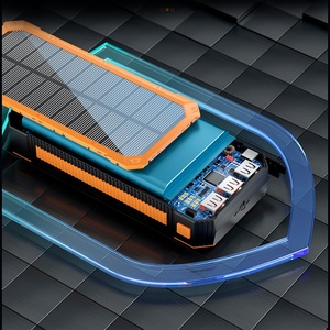 Batterie externe solaire étanche sans fil avec logo personnalisé, charge rapide 30000 mAh, éclairage de montagne, vente en gros - Product Image 4