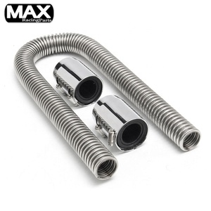 Universale Auto 24 "In Acciaio Inox Lucidato Flessibile Auto Da Corsa Superiore Inferiore Del Tubo Flessibile di Radiatore Copertura Del Liquido di raffreddamento del Tubo di Acqua Kit - Product Image 2