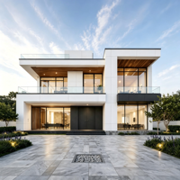 Vente Flash : Villa Modulaire de Luxe Moderne Préfabriquée à Châssis Acier avec Certification CE et Support d'Installation à l'Étranger