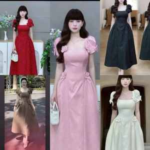 <span class=keywords><strong>Robe</strong></span> longue élégante et sexy pour femmes, à manches courtes, alliant parfaitement élégance, confort, décontracté et formel pour diverses occasions, en soie maxi - Product Image 5