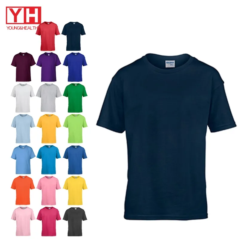 OEM prezzo di fabbrica etichetta in tessuto per bambini Tshirt 100% di cotone per bambini ragazzi vestiti per bambino t-shirt sublimazione spazi Casual in maglia adulti