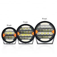 Projecteur LED rond 5/7/9 pouces 60-200W 10-30V IP67, lampe de conduite, lumière auxiliaire pour SUV