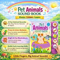 Libros de Audio Educativos de Animales para Niños, para el Aprendizaje de Conocimientos sobre Animales
