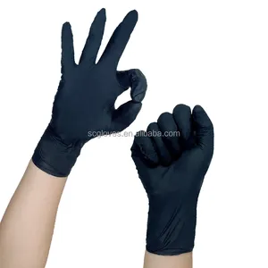 Prodotti caldi della fabbrica 2024 fornitori di guanti in Nitrile nero guanti in Pvc mani senza polvere composti guanti in Nitrile