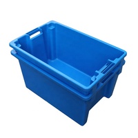Caisse à poisson Euro en plastique PP solide QS Green 600x400x300mm, empilable et emboîtable pour le stockage logistique