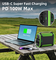 Chargeur de batterie DC étanche 12V/24V avec prise cigarette pour refroidisseur de camping Type-c 100W haute capacité