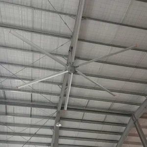 Huada Hvls พัดลมเพดานอุตสาหกรรมขนาดยักษ์พร้อมไดรฟ์ตรง Pmsm และ24ft 7 3เมตร