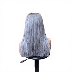 Peluca de Cabello Humano Remy con Frente de Encaje Francés Transparente al 180%, Talla Grande, Color Arcoíris, con Encajes Coloridos - Product Image 1