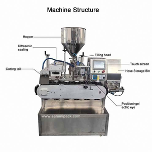 Machine de remplissage et de scellage <span class=keywords><strong>automatique</strong></span> à ultrasons pour tubes en plastique à grande vitesse, garantie 1 an, pour cosmétiques, shampooing, confiture - Product Image 6