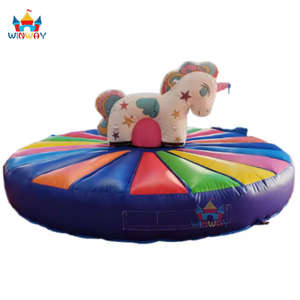 Machine de rodéo gonflable commerciale d'extérieur en forme de licorne pour enfants - Product Image 5