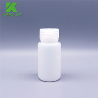 Bouteille ronde standard de 60 ml à large ouverture avec bouchon à vis en HDPE/PP pour kit de réactifs, emballage pour fabricant de kits d'anticorps/PCR/ARN