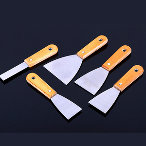 Bán Hot tái sử dụng loại bỏ tường thép không gỉ Putty <span class=keywords><strong>scraper</strong></span> đôi-kẹp tay cầm bằng gỗ để làm sạch cho công nghiệp DIY dự án - Product Image 4