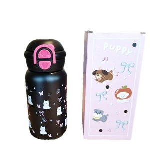 Cute Double-Drink Straw Water <b>Bottle</b> 316 Stainless Steel Large Capacity Pop-Up <b>Thermos</b> For Girls Travel Use - Product Image 5