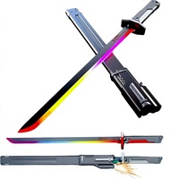 EPT PanniOhye Cyberpunk Neon Sword Spark Blade Cosplay Display Katana Toy Swords Led Light Sword with Sound Fog