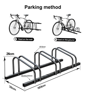 Support de <span class=keywords><strong>Vélo</strong></span> Robuste Multi-Capacité 20-29 Pouces 2/3/4/5/6 Vélos Démontable en Acier Mural/Sur Pied Revêtement Poudré - Product Image 2